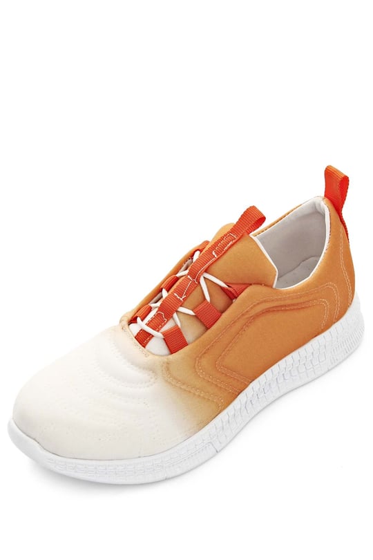 Gön Yuvarlak Burun Bağcıklı Kumaş Günlük Kadın Sneaker 37120