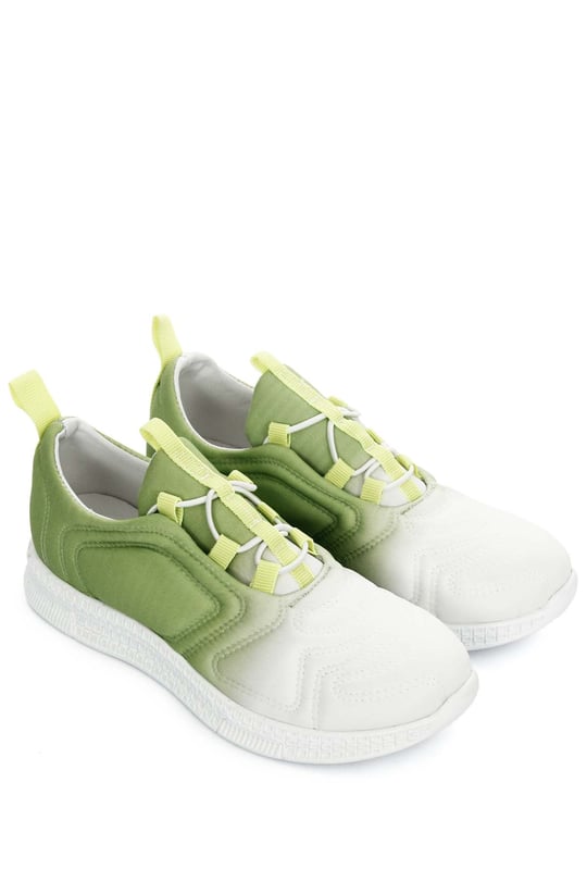Gön Yuvarlak Burun Bağcıklı Kumaş Günlük Kadın Sneaker 37120