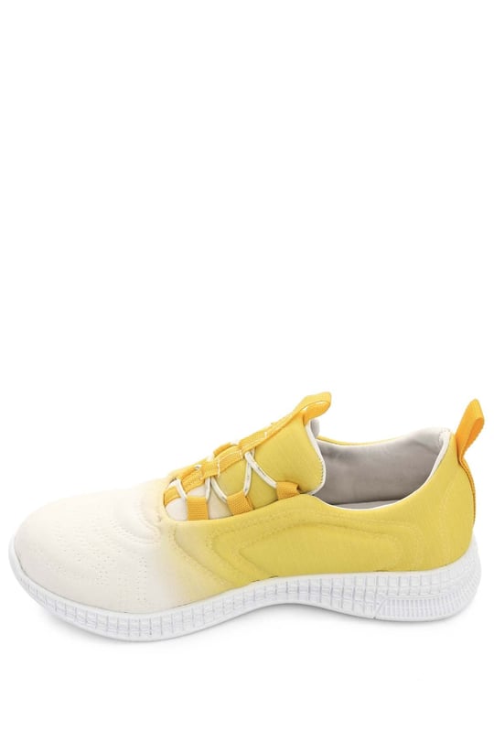 Gön Yuvarlak Burun Bağcıklı Kumaş Günlük Kadın Sneaker 37120
