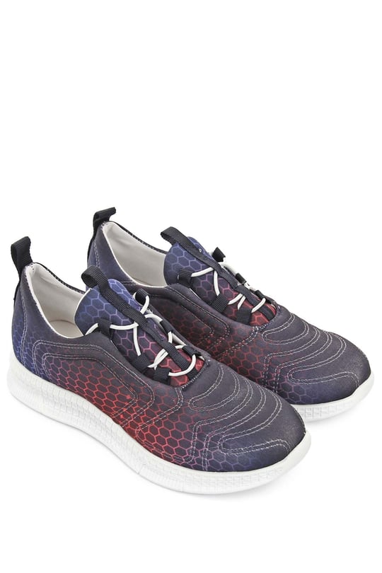Gön Yuvarlak Burun Bağcıklı Kumaş Günlük Kadın Sneaker 37120