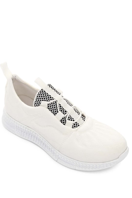 Gön Yuvarlak Burun Bağcıklı Kumaş Spor Kadın Günlük Sneaker 37189