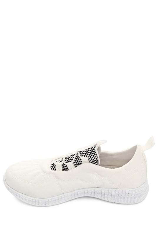Gön Yuvarlak Burun Bağcıklı Kumaş Spor Kadın Günlük Sneaker 37189