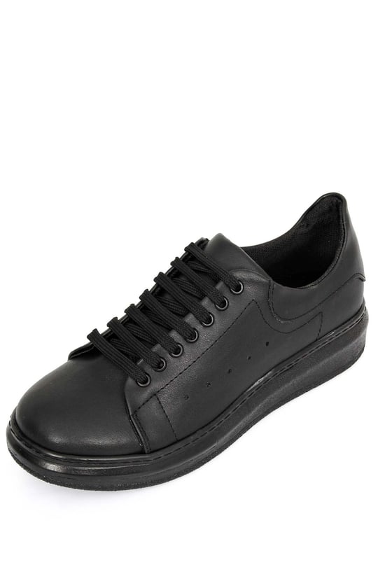 Gön Yuvarlak Burun Dolgu Taban Bağcıklı Spor Kadın Sneaker 35518