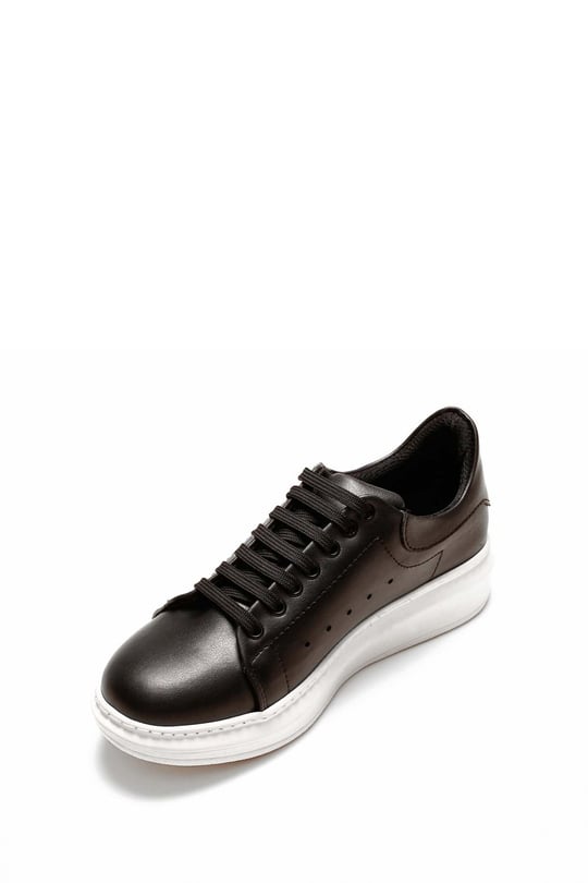 Gön Yuvarlak Burun Dolgu Taban Bağcıklı Spor Kadın Sneaker 35518