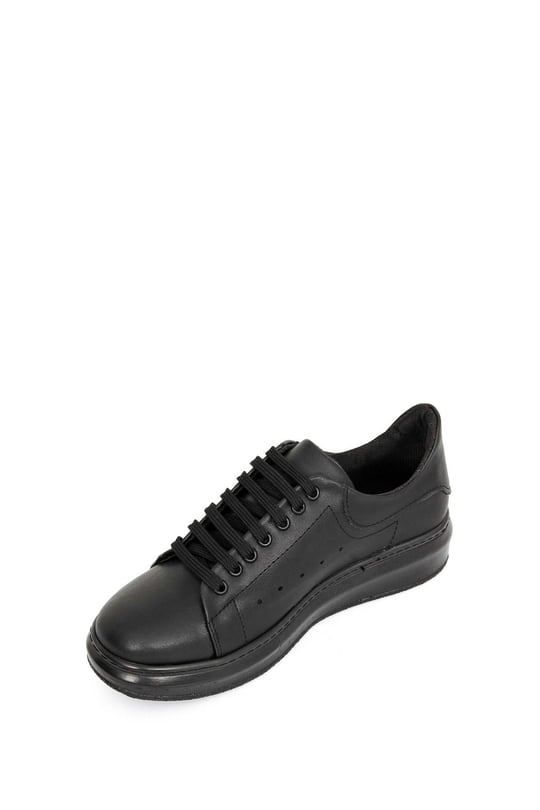 Gön Yuvarlak Burun Dolgu Taban Bağcıklı Spor Kadın Sneaker 35518