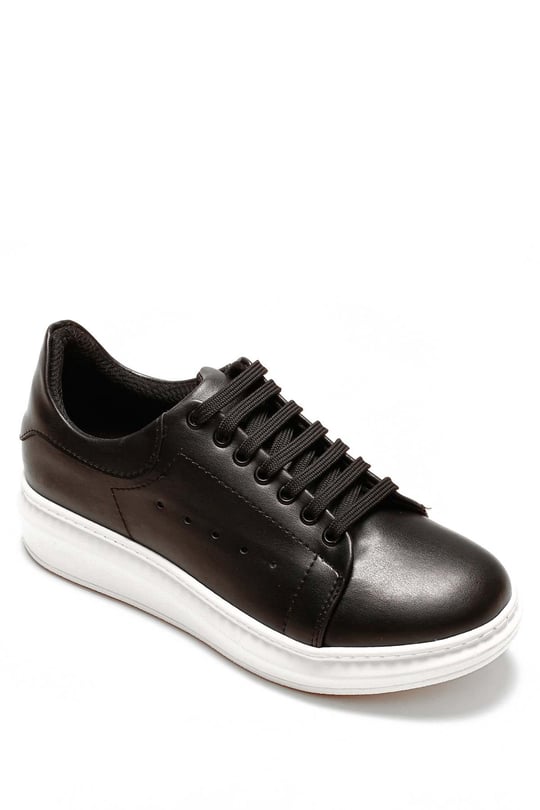 Gön Yuvarlak Burun Dolgu Taban Bağcıklı Spor Kadın Sneaker 35518
