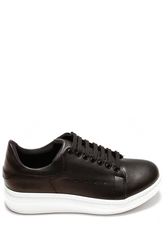 Gön Yuvarlak Burun Dolgu Taban Bağcıklı Spor Kadın Sneaker 35518