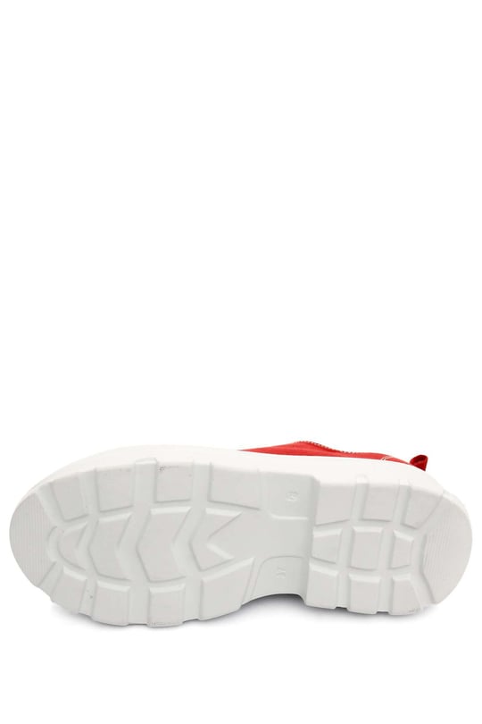 Gön Yuvarlak Burun Dolgu Taban Bağcıklı Spor Keten Kadın Sneaker 35231