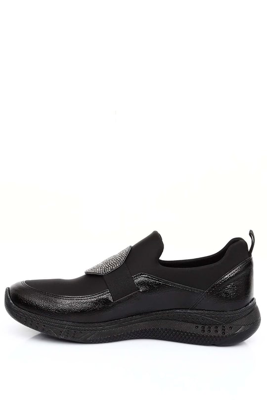 Gön Yuvarlak Burun Dolgu Taban Taşlı Kadın Sneaker 35361