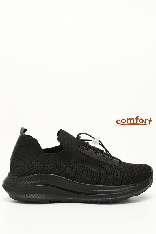Gön Yuvarlak Burun Dolgu Taban Triko Kadın Sneaker 37511