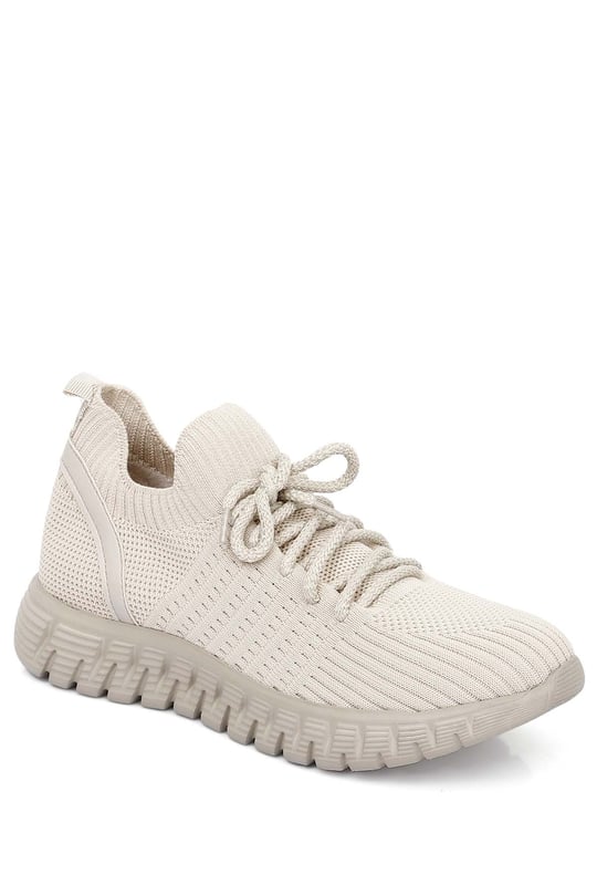 Gön Yuvarlak Burun Dolgu Taban Triko Kadın Sneaker 37500