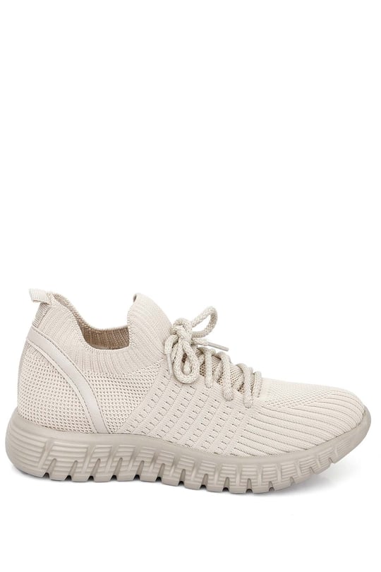 Gön Yuvarlak Burun Dolgu Taban Triko Kadın Sneaker 37500