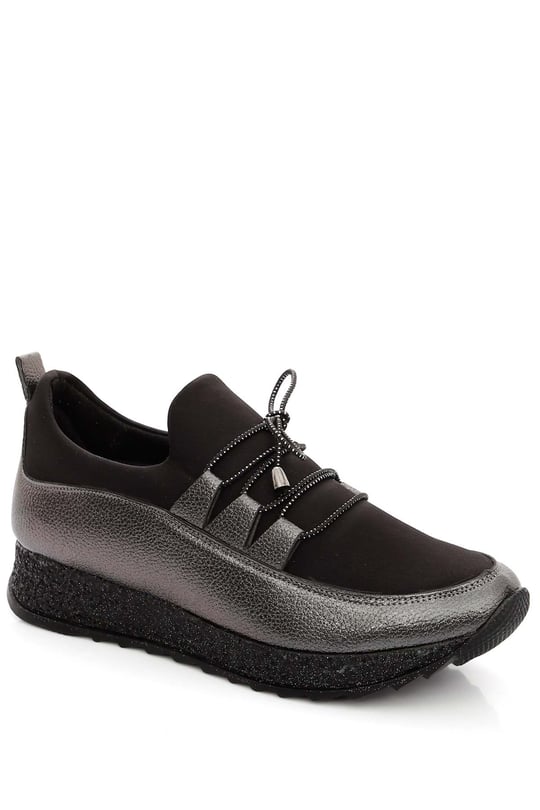 Gön Yuvarlak Burun Dolgu Topuk Bağlı Kadın Sneaker 37225