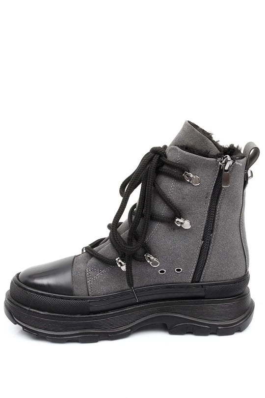 Gön Round  Nose wedge Heels Lace-up Zippered Women's  Postal Boots  35301