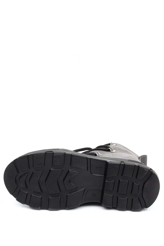 Gön Round  Nose wedge Heels Lace-up Zippered Women's  Postal Boots  35301