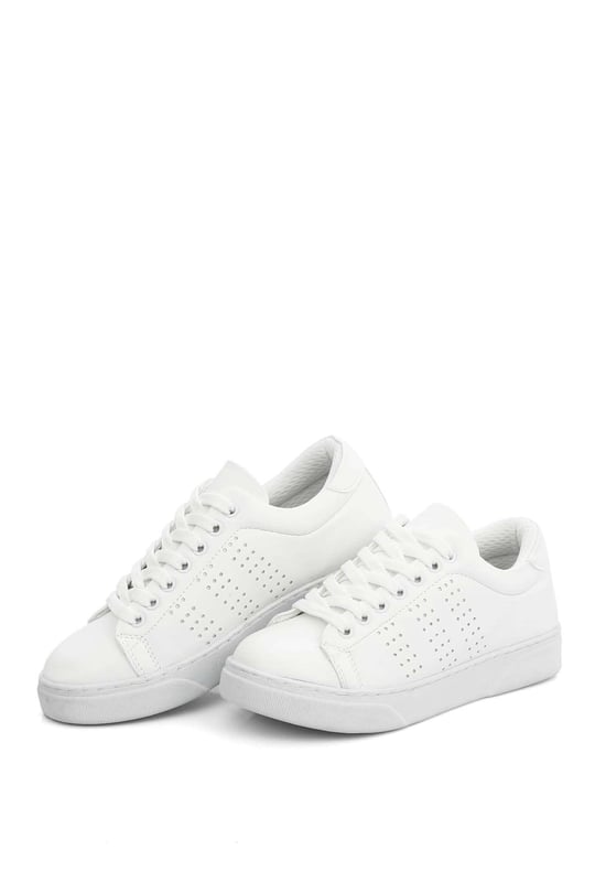 Gön Yuvarlak Burun Düz Taban Bağcıklı Spor Kadın Sneaker 62100