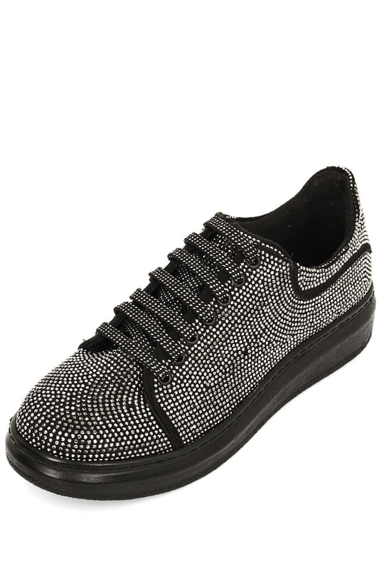 Gön Yuvarlak Burun Düz Taban Bağcıklı Kadın Sneaker 35508