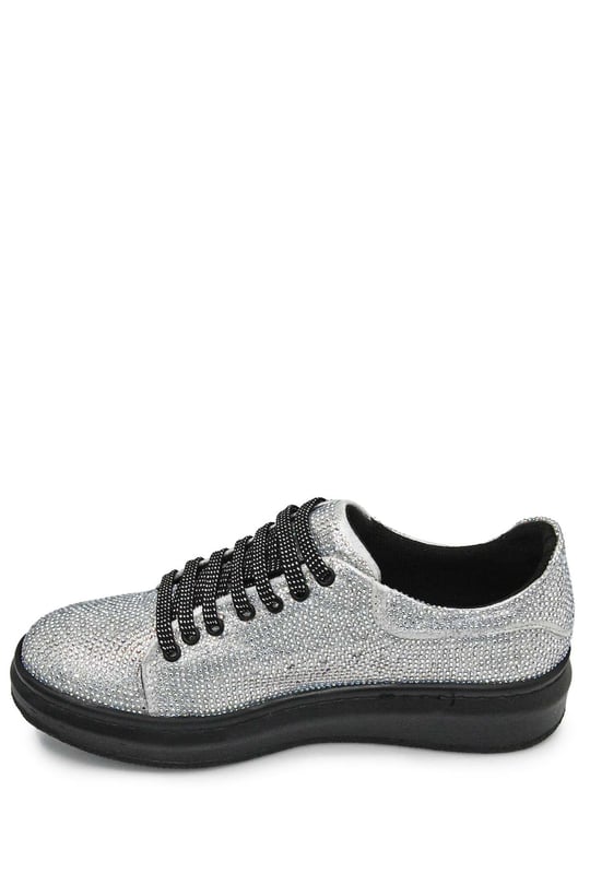 Gön Yuvarlak Burun Düz Taban Bağcıklı Kadın Sneaker 35508