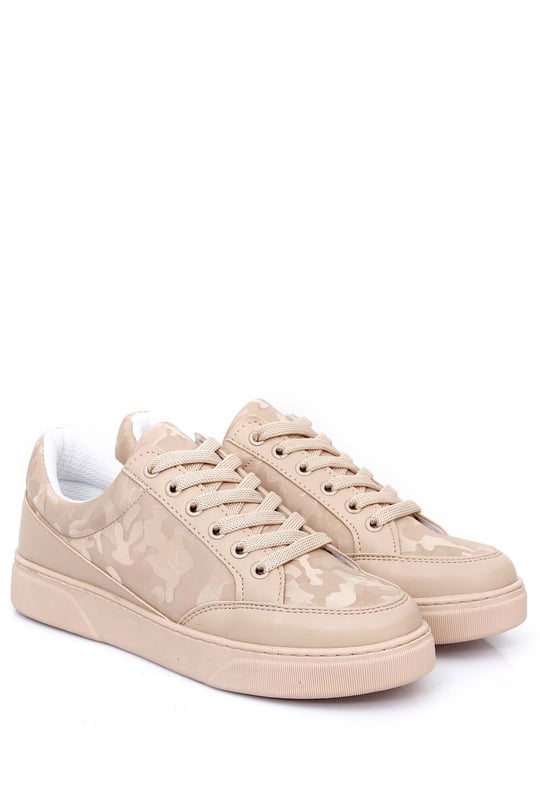 Gön Yuvarlak Burun Düz Taban Kadın Sneaker 35115