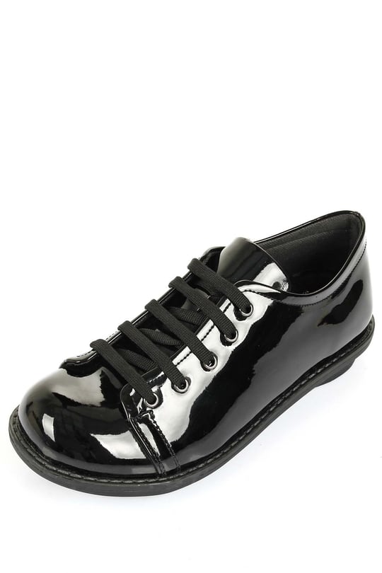 Gön Yuvarlak Burun Kauçuk Düz Taban Bağcıklı Kadın Günlük Sneaker 04129