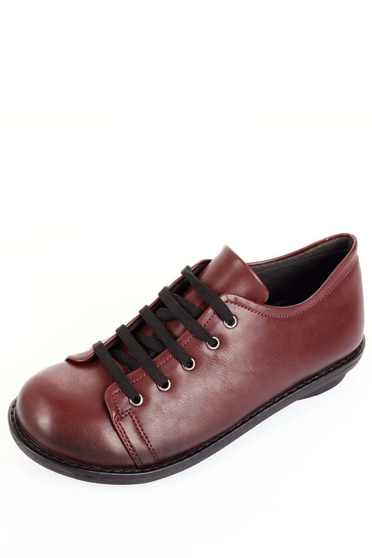 Gön Yuvarlak Burun Kauçuk Düz Taban Bağcıklı Kadın Günlük Sneaker 04129