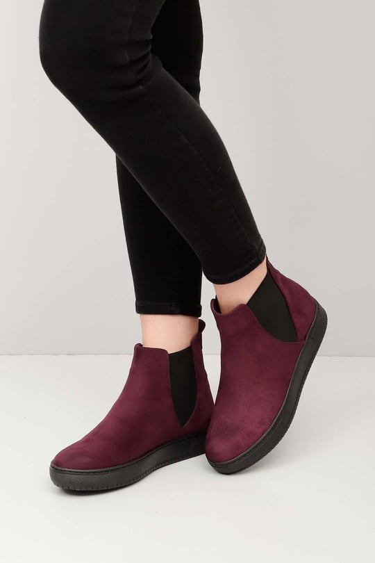 Gön Yuvarlak Burun Kauçuk Taban Kadın Günlük Bot 20025