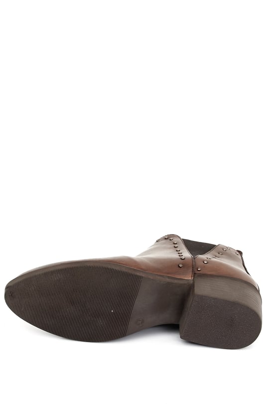 Gönderi® Sivri Burun Fermuarlı Hakiki Deri Kadın Bot M1359