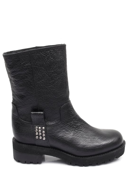 Gönderi® Yuvarlak Burun Hakiki Deri Kadın Bot M1461