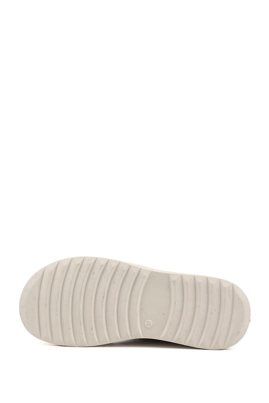 Kadın Bej Bağcıklı Hakiki Deri Sneaker