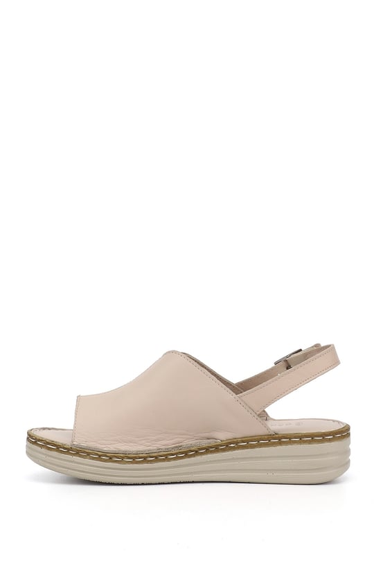 Gon Genuine Leather Filled Sole Women's Sandals 42232