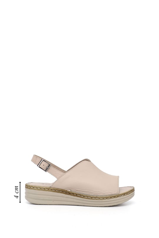 Gon Genuine Leather Filled Sole Women's Sandals 42232