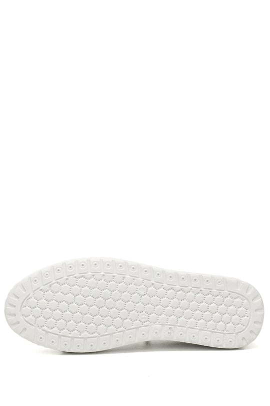 Kadın Beyaz Bağcıklı Hakiki Deri Comfort Ayakkabı