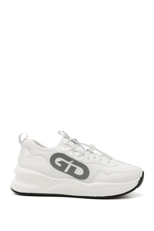 Kadın Beyaz Dolgu Taban Triko Comfort Sneaker