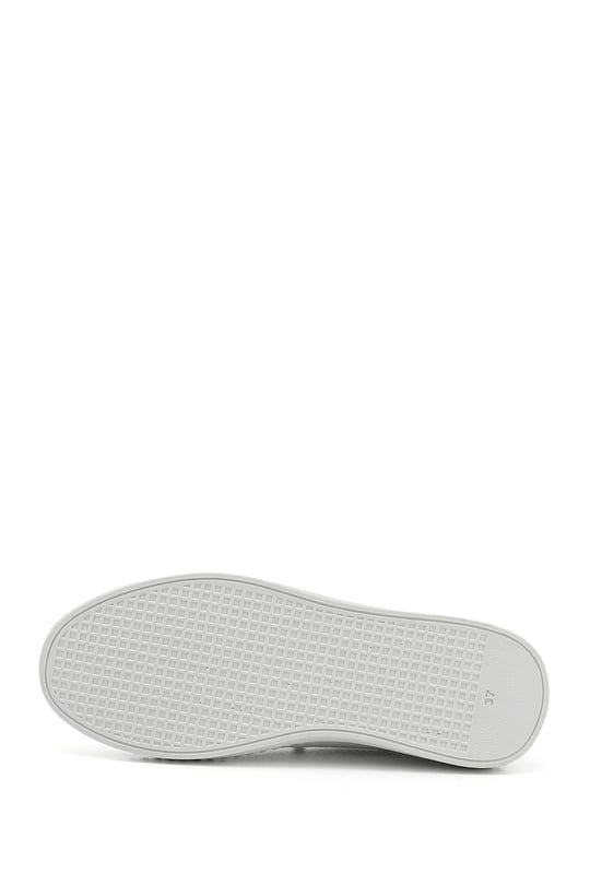 Kadın Beyaz Lastik Bağcıklı Hakiki Deri Comfort Ayakkabı