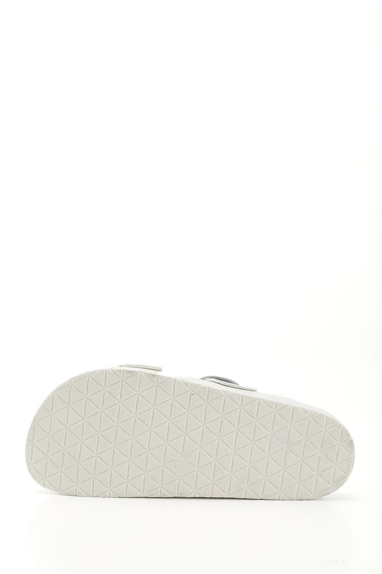Women's White Buckled Casual Slippers