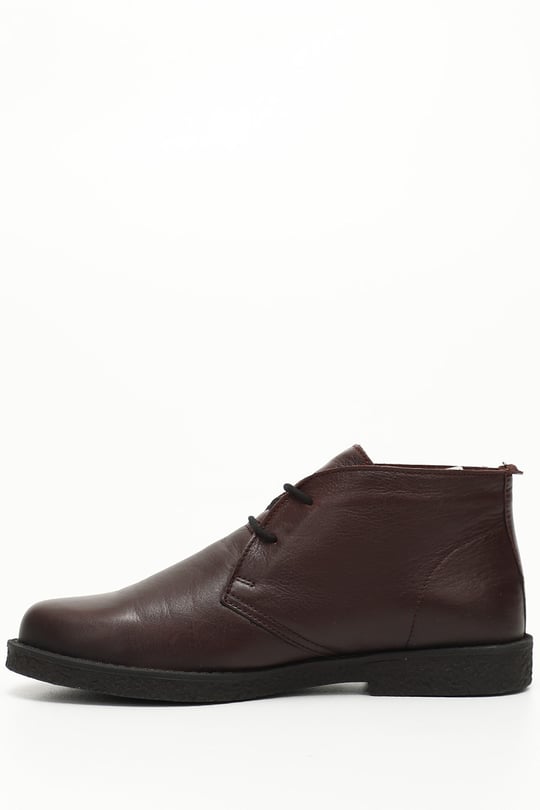Gon Genuine Leather Oxford Molded Rubber Sole Lace-Up Women's Casual Boots 51456