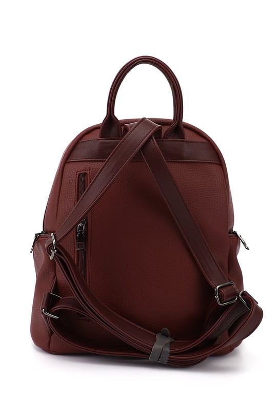 Women's Burgundy Handbag and Backpack