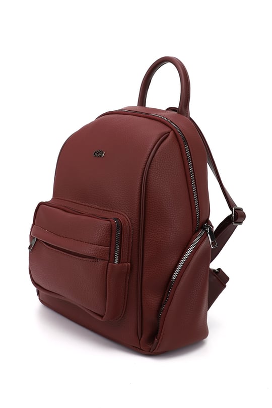Women's Burgundy Handbag and Backpack