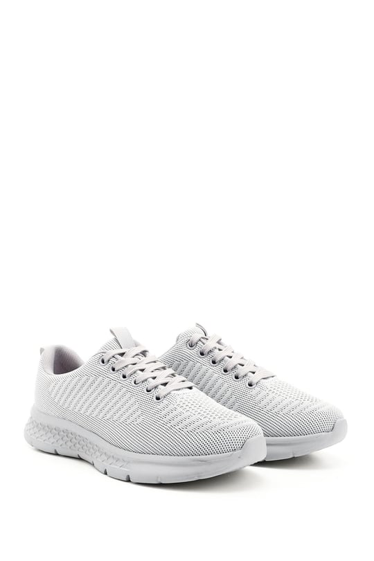 Kadın Buz Triko Bağcıklı Comfort Dolgu Taban Sneaker