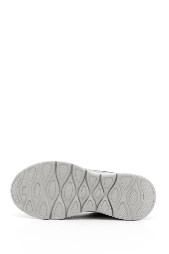Kadın Füme Triko Bağcıklı Comfort Dolgu Taban Sneaker