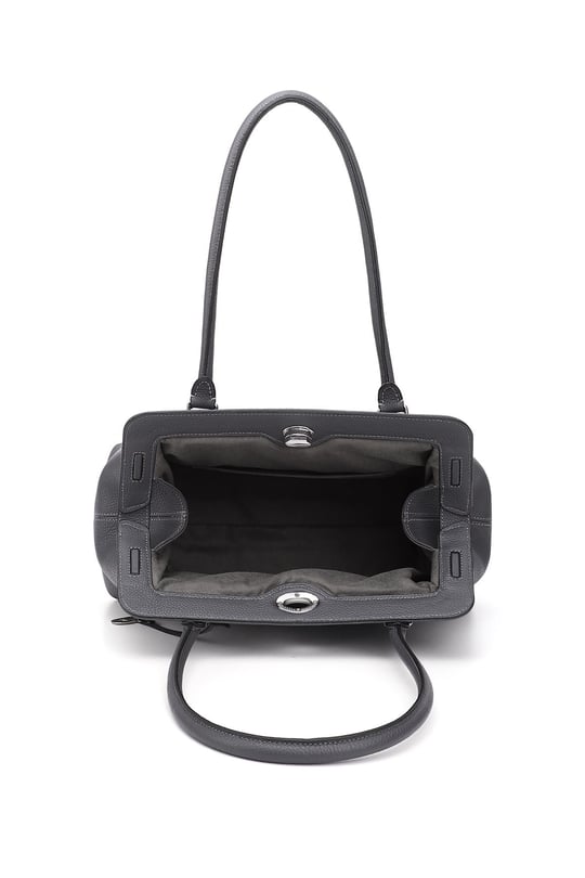 Women's Gray Floter Genuine Leather Hand and Shoulder Bag