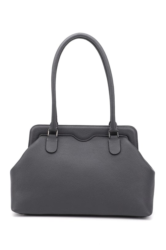 Women's Gray Floter Genuine Leather Hand and Shoulder Bag