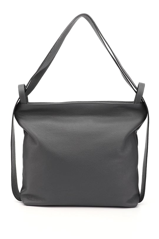 Women's Gray Floater Genuine Leather Shoulder and Backpack Bag