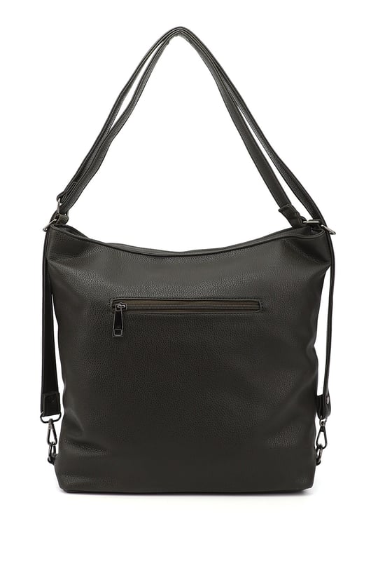 Women's Khaki Long Strap Shoulder and Backpack Bag