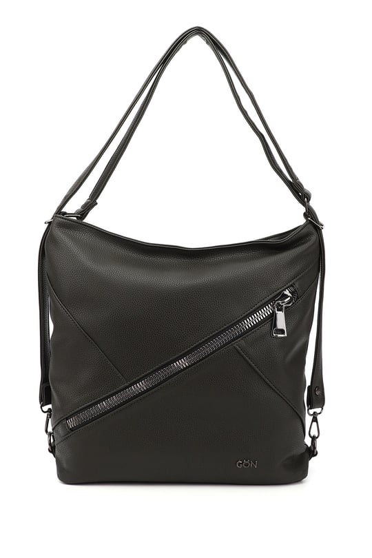 Women's Khaki Long Strap Shoulder and Backpack Bag