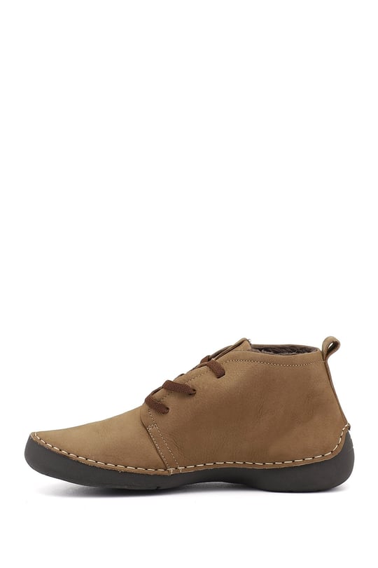 Women's Mustard Lace-up Genuine Leather Comfort Boots