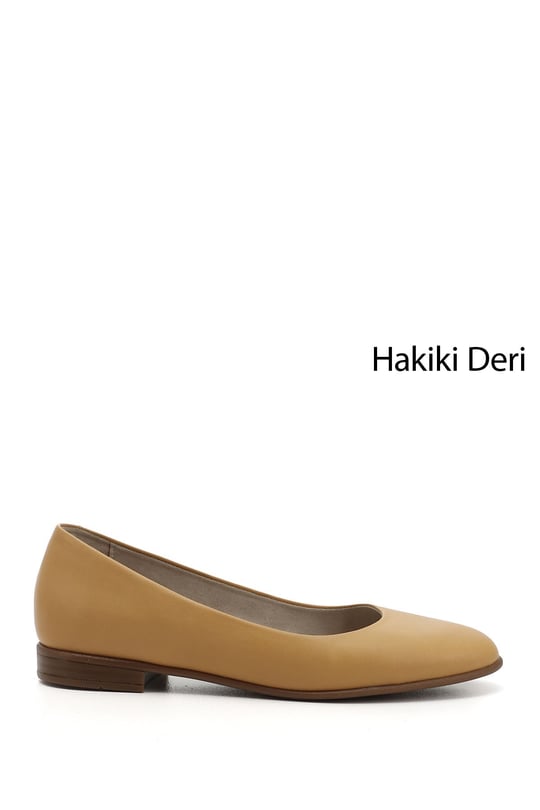 Kadın Hardal Hakiki Deri Babet