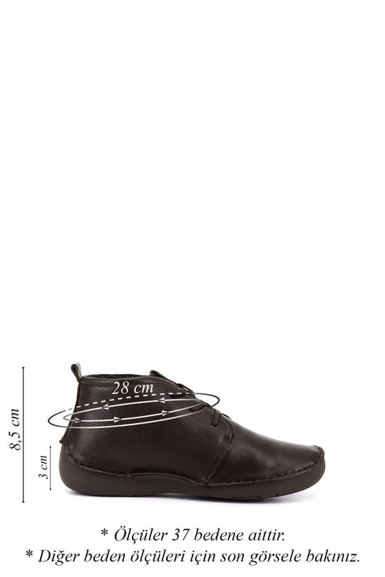 Women's Brown Antique Laced Genuine Leather Boots
