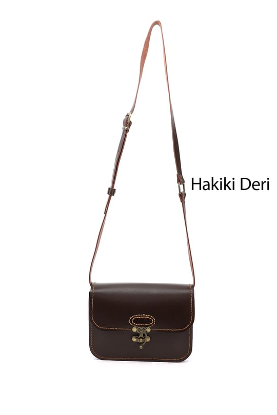Kadın Kahve Antik Vaketa Hakiki Deri Omuz ve Postacı Çantası