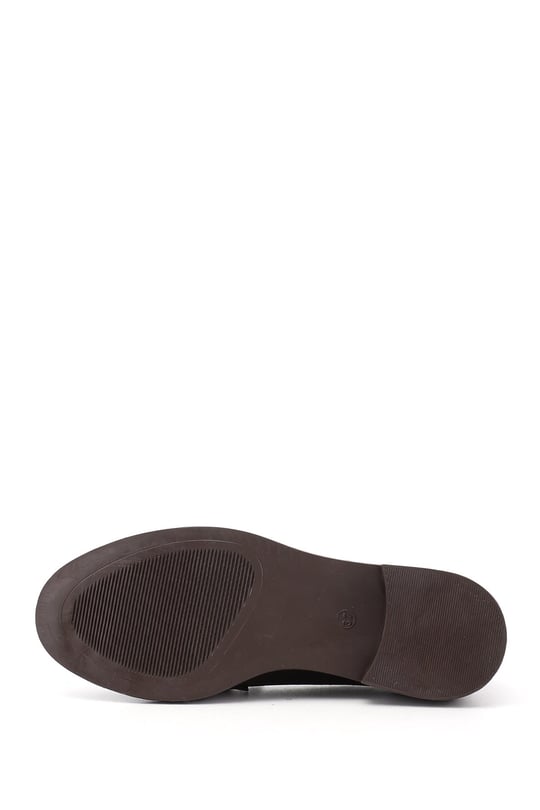 Women's Brown Croco Loafer Shoes